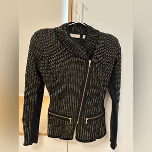 Sass and Bide gold metallic black jacket